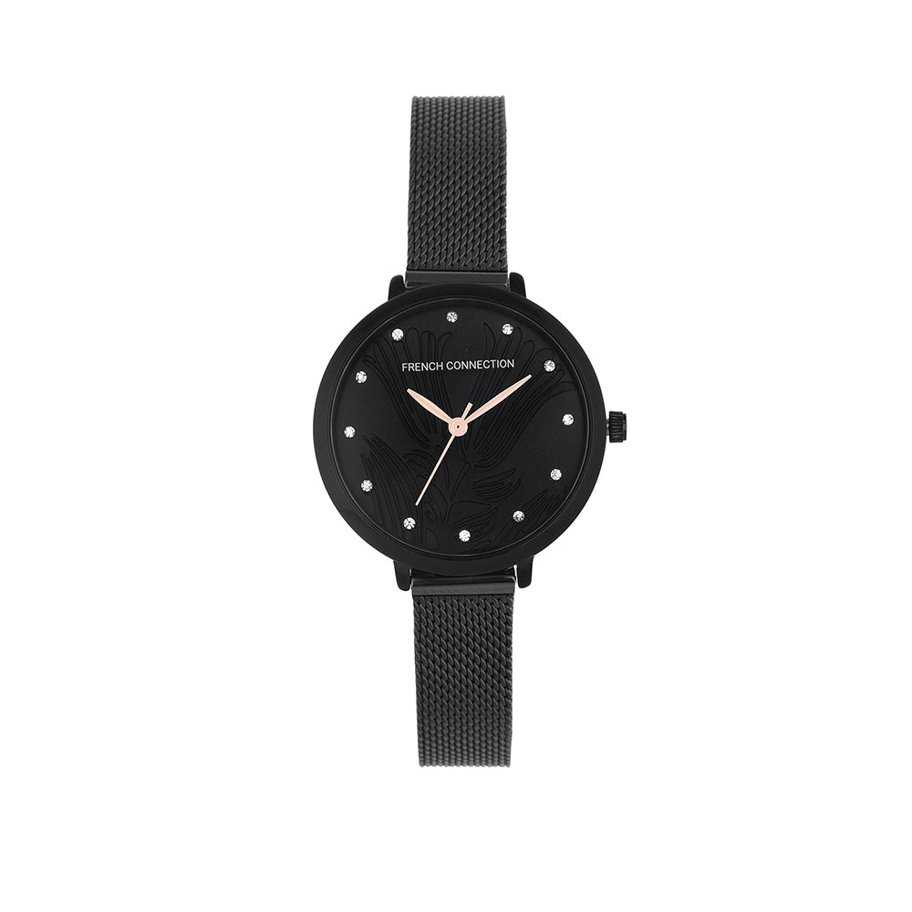 French Connection Analog Black Dial Women s Watch FCL0007B R