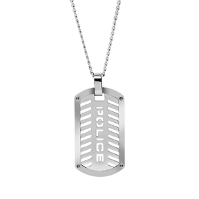 Police Lattitude Shiny Stainless Steel Chain Necklace For Men - PEAGN2211711