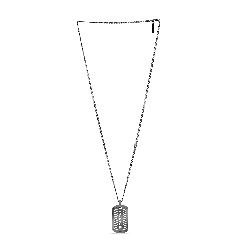 Police Lattitude Grey Chain Necklace For Men - PEAGN2211714