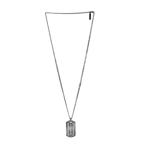 Police Lattitude Grey Chain Necklace For Men - PEAGN2211714