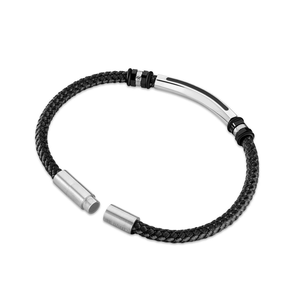 Cerruti 1881 Men's Classic Black Bracelet- CIAGB0006301