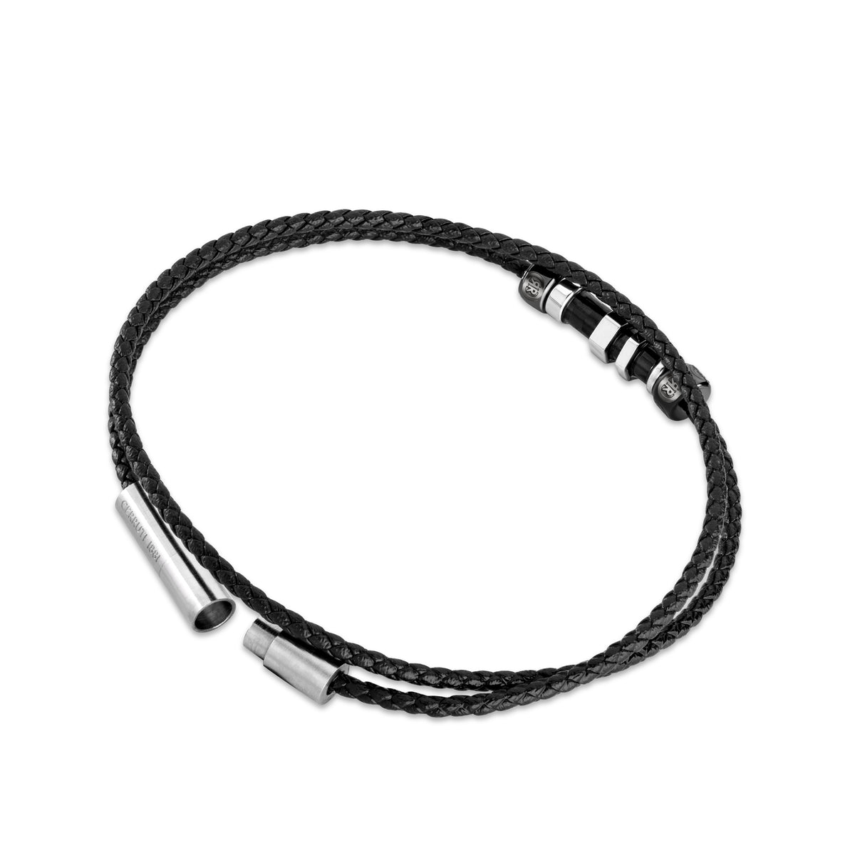 Cerruti 1881 Men's Fashion Black Bracelet- CIAGB0006401