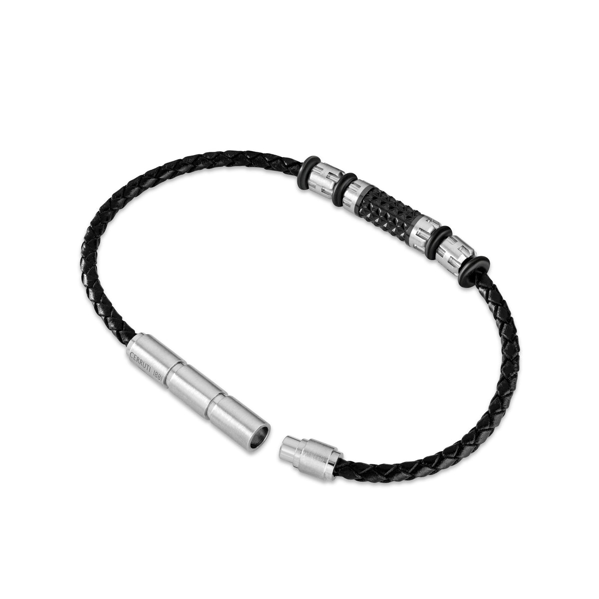 Cerruti 1881 Men's Classic Black Bracelet- CIAGB0009001