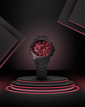 French Connection Multi function Red Dial Men's Watch -FCH05BM-R