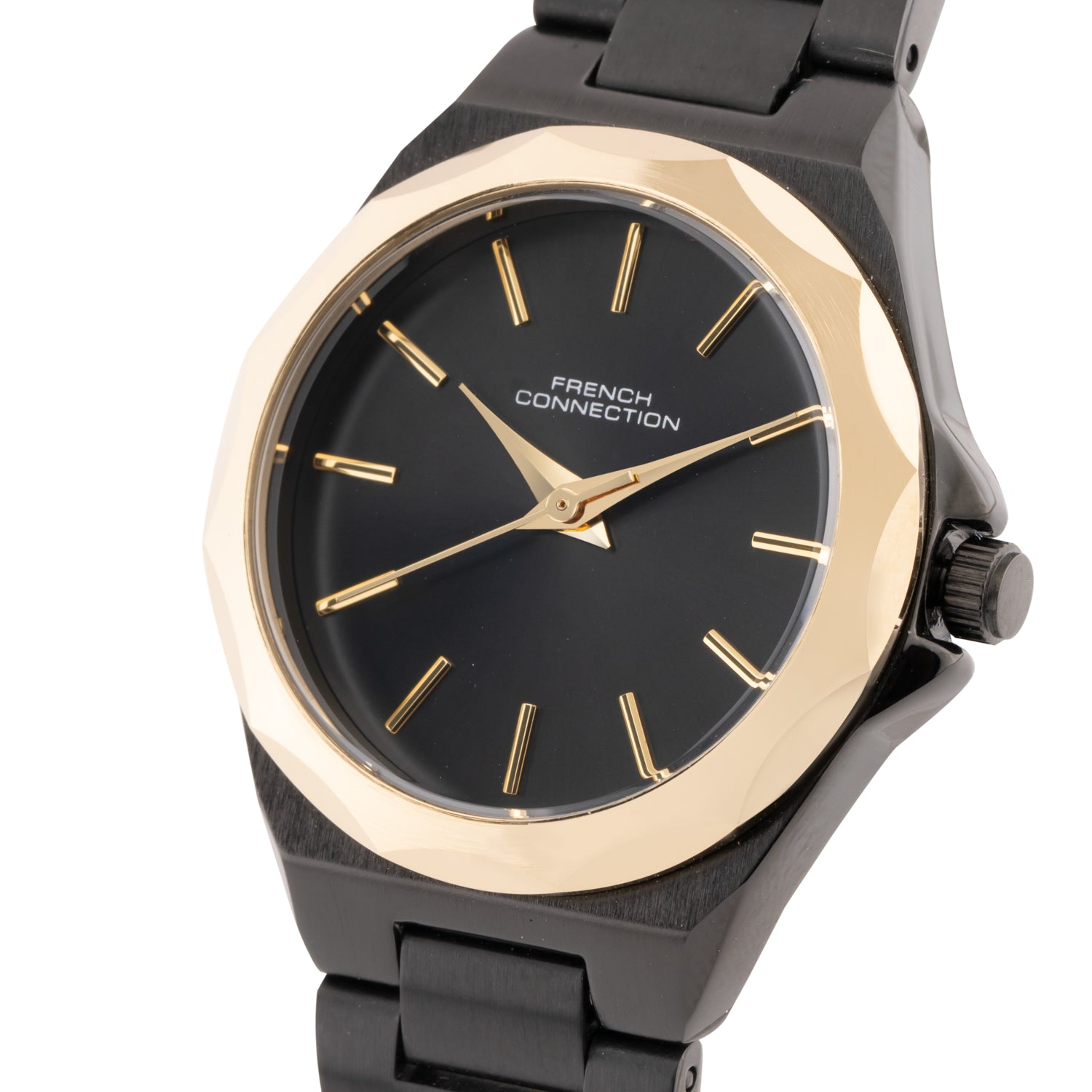 French Connection Analogue Black Dial Men's Watch -FCH11BM