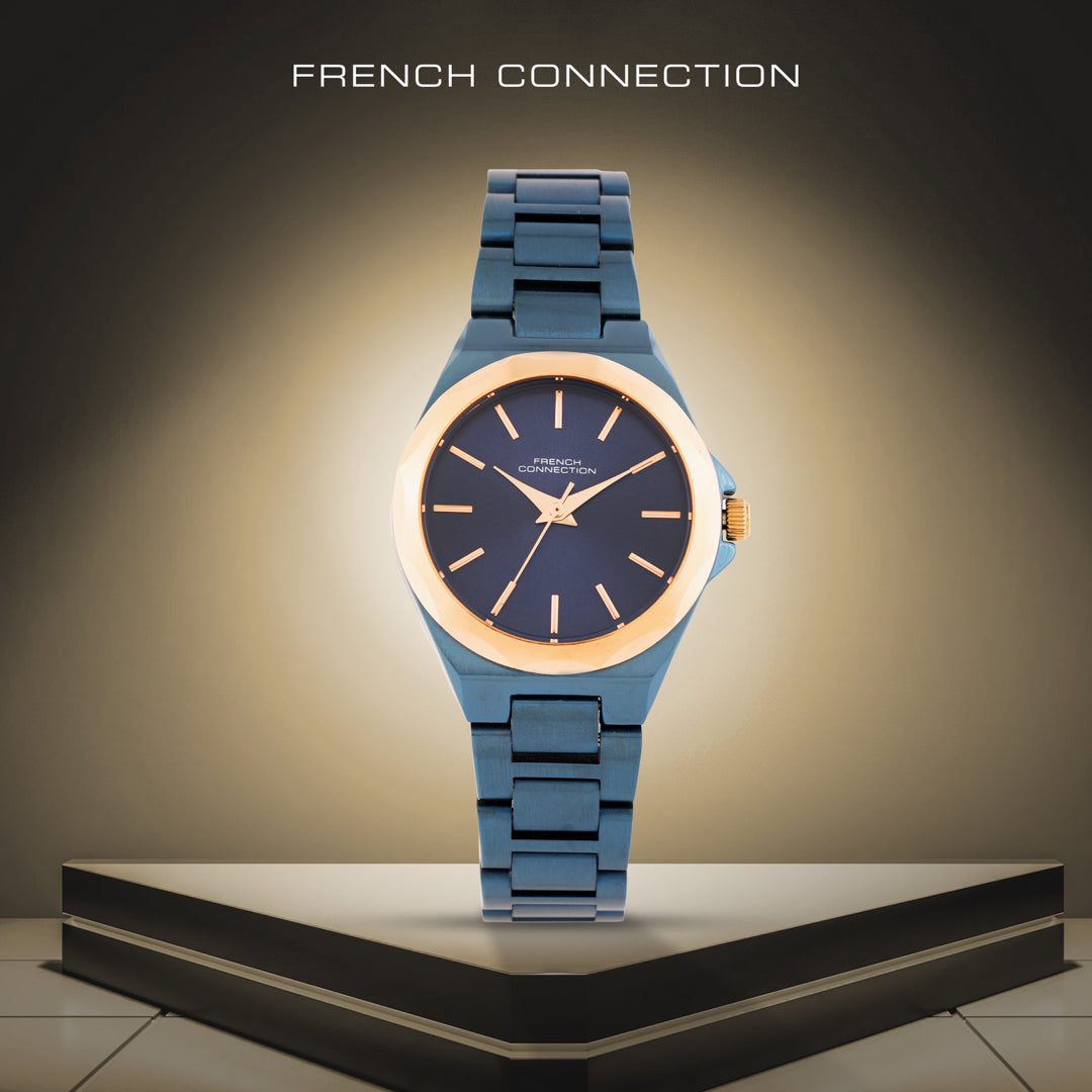 French Connection Analogue Blue 289C Dial Men's Watch -FCH11UM