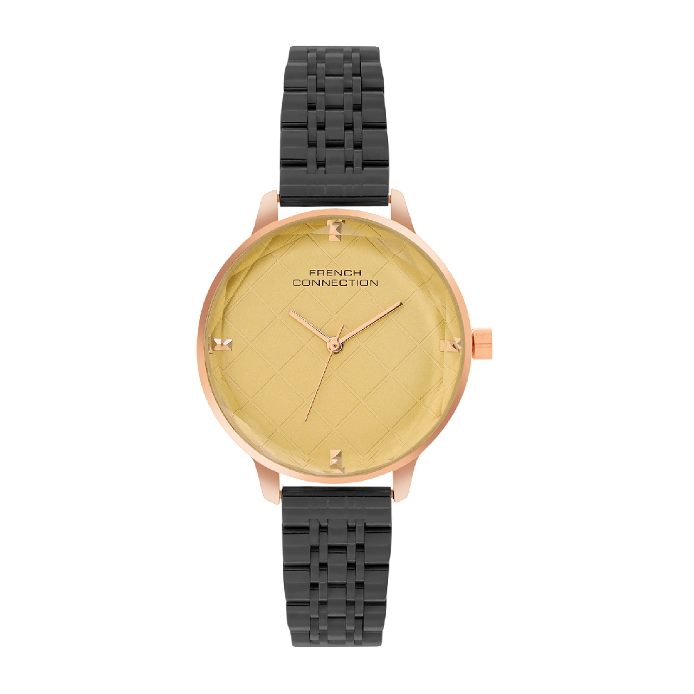 French Connection Analogue Mustard Dial Men's Watch - FCN0100BM