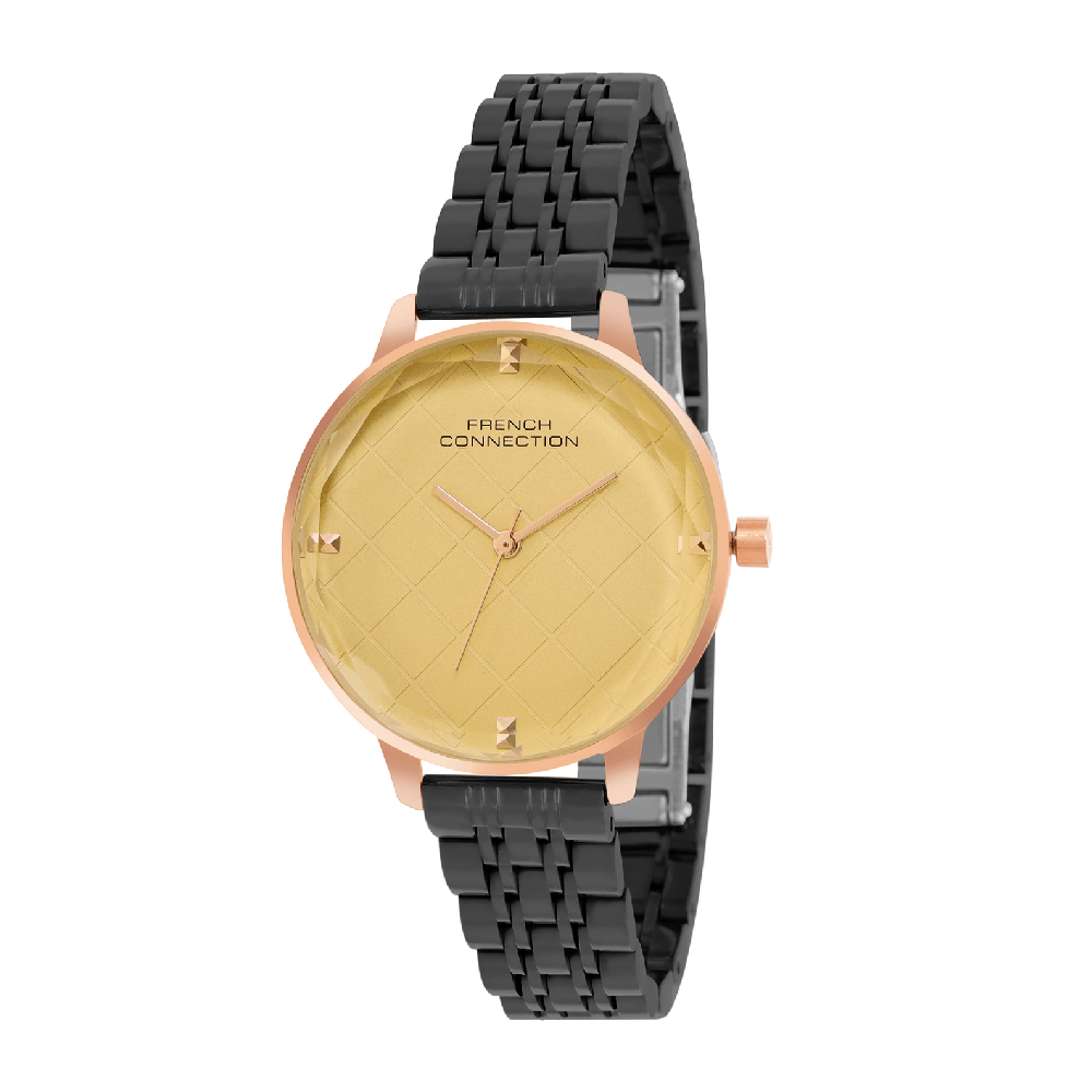 French Connection Analogue Mustard Dial Men's Watch - FCN0100BM