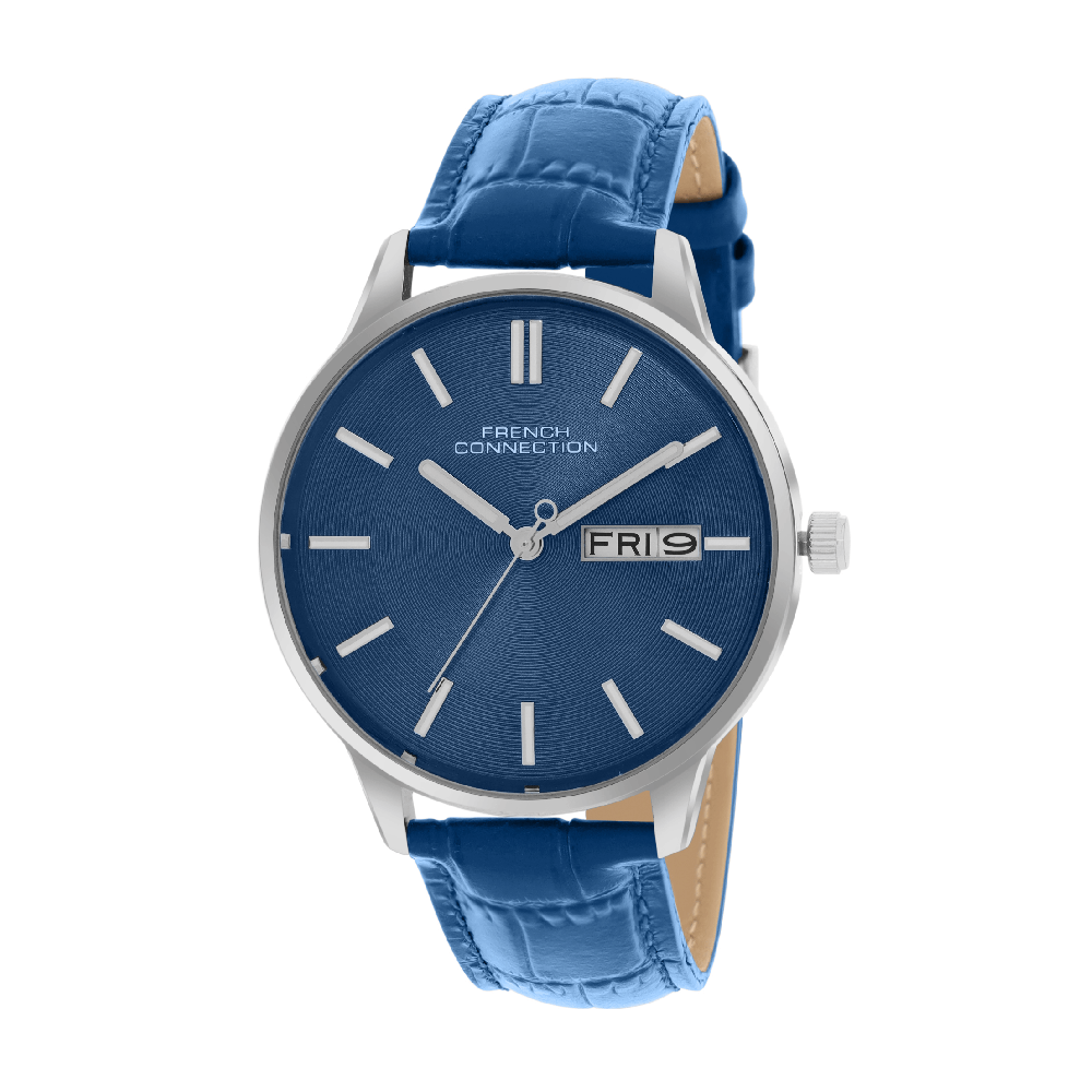 French connection Versa Blue Round Dial Mens Analogue Watch FCN065UL