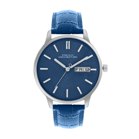 French connection Versa Blue Round Dial Mens Analogue Watch FCN065UL