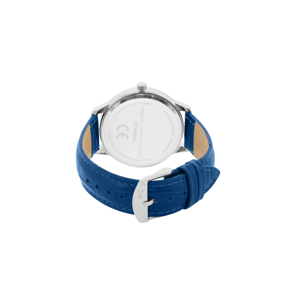 French connection Versa Blue Round Dial Mens Analogue Watch FCN065UL