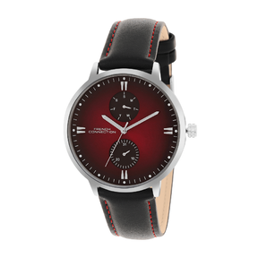 French connection Opus Maroon Round Dial Mens Mult Function Watch FCN066MBL