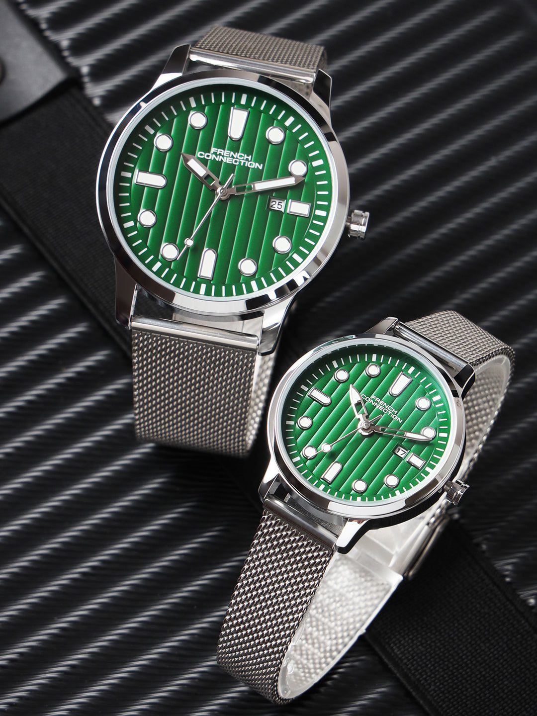 French Connection Analog Green Dial Unisex's Watch-FCN080NSM