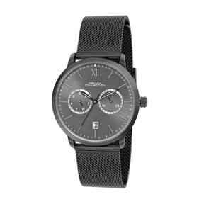 French connection Tempus Black Round Dial Mens Mult Function Watch FCN085BBM