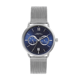 French connection Tempus Blue Round Dial Mens Mult Function Watch FCN085USM