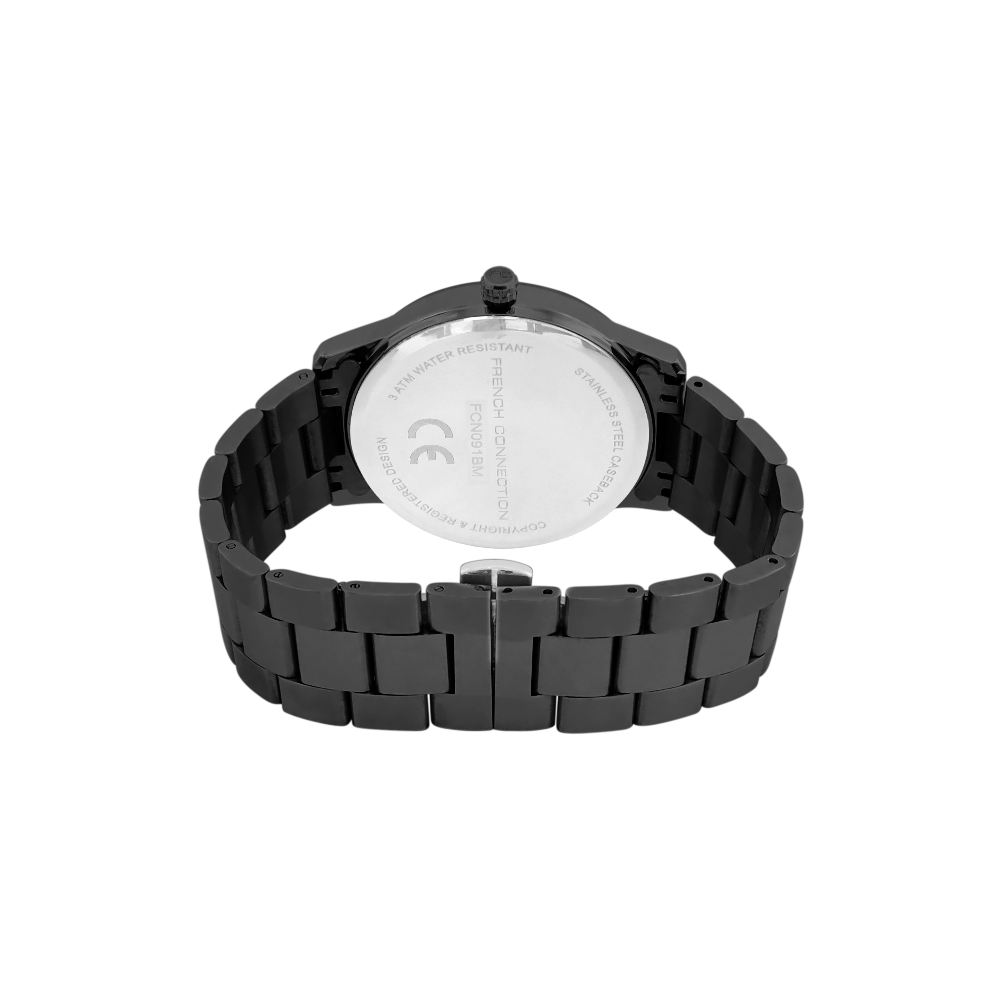 French Connection Analogue Black Dial Men's Watch -FCN091BM