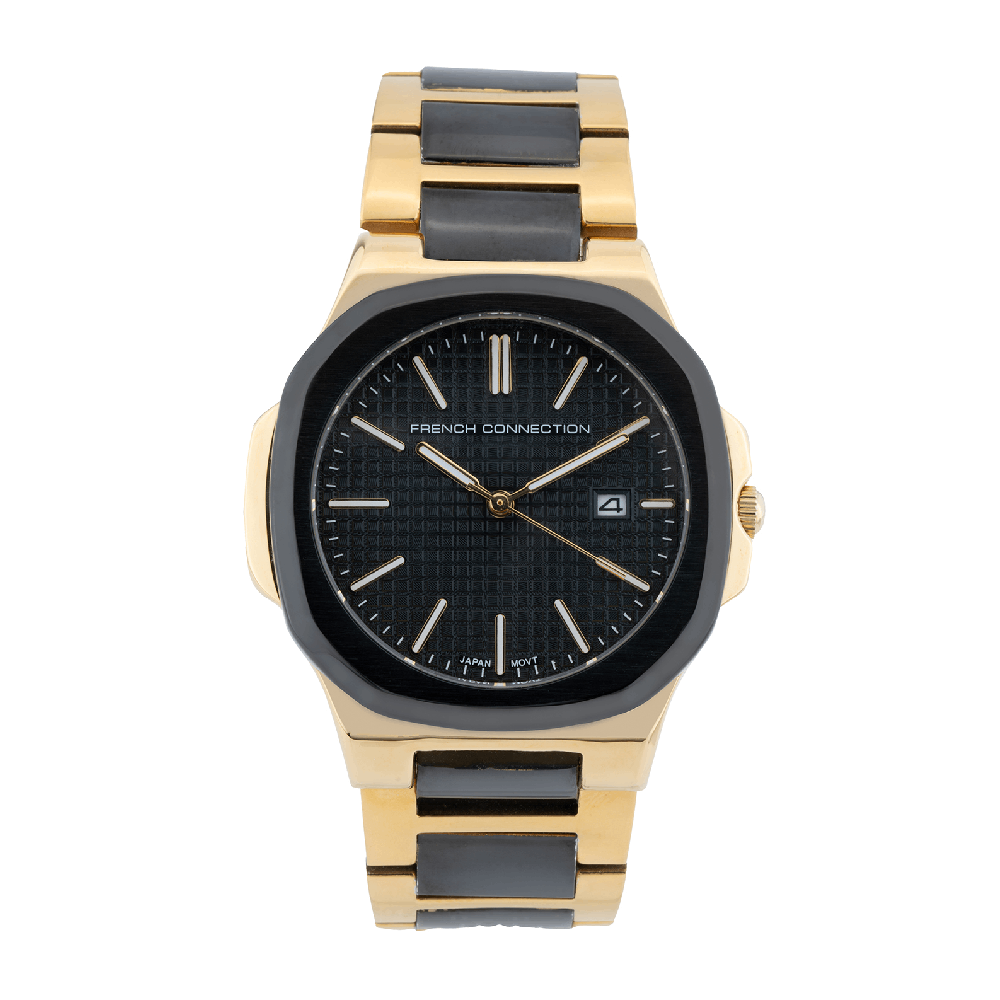 French Connection Analogue Black Dial Men's Watch -FCN091BM