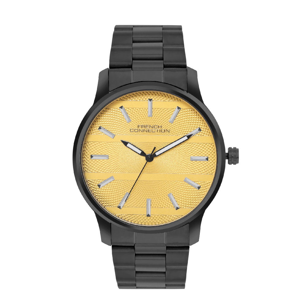 French Connection Analogue Mustard Dial Men's Watch -FCN086SM