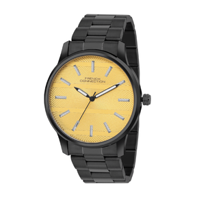 French Connection Analogue Mustard Dial Men's Watch -FCN086SM