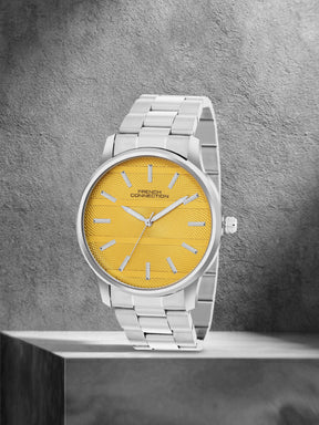 French Connection Analogue Mustard Dial Men's Watch -FCN086SM