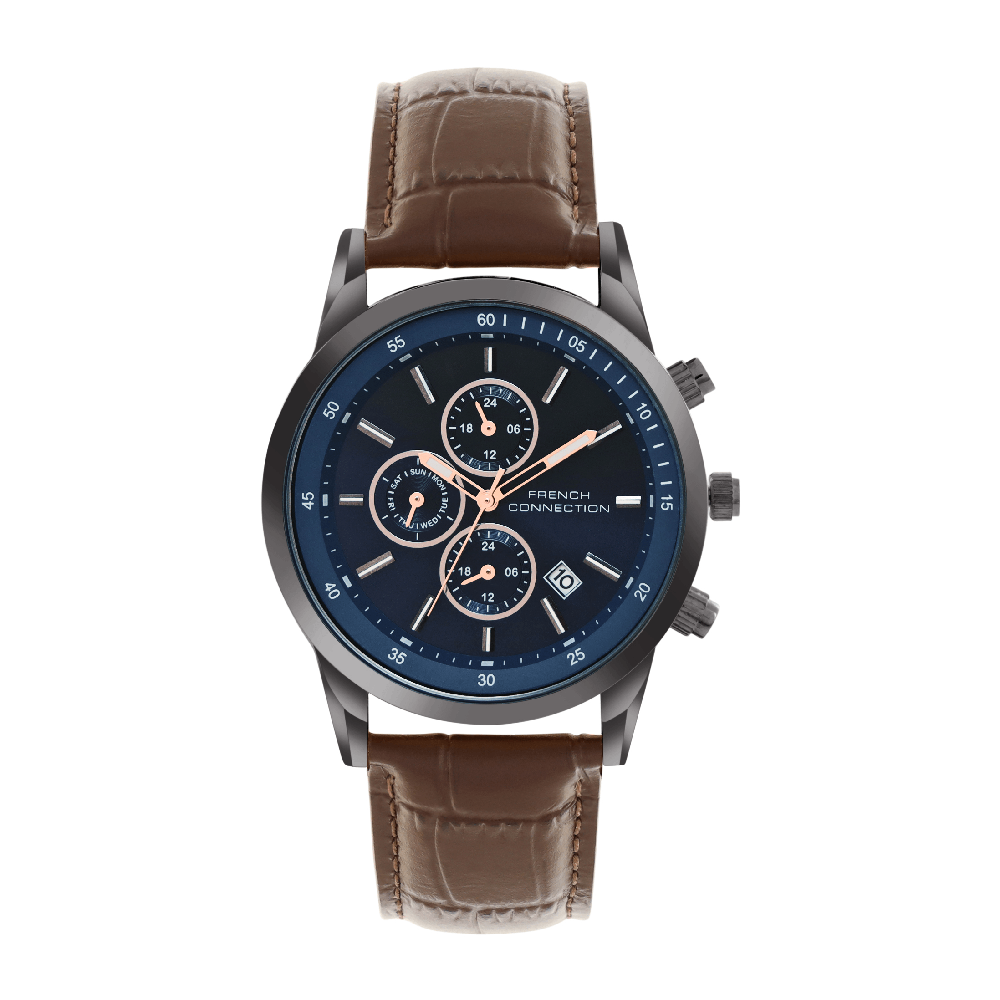 French Connection Multi - Function Blue Dial Men's Watch -FCN093UBL