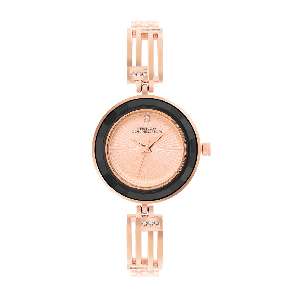 French Connection Analogue Rose Gold Dial Men's Watch -FCN094RGM