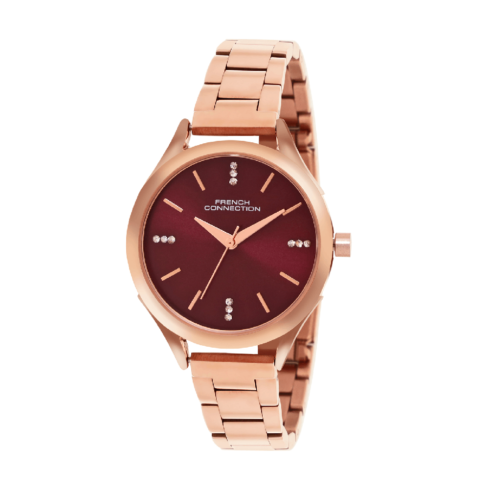 French Connection Analogue Plum Dial Men's Watch -FCN099RGM