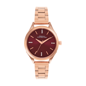 French Connection Analogue Plum Dial Men's Watch -FCN099RGM