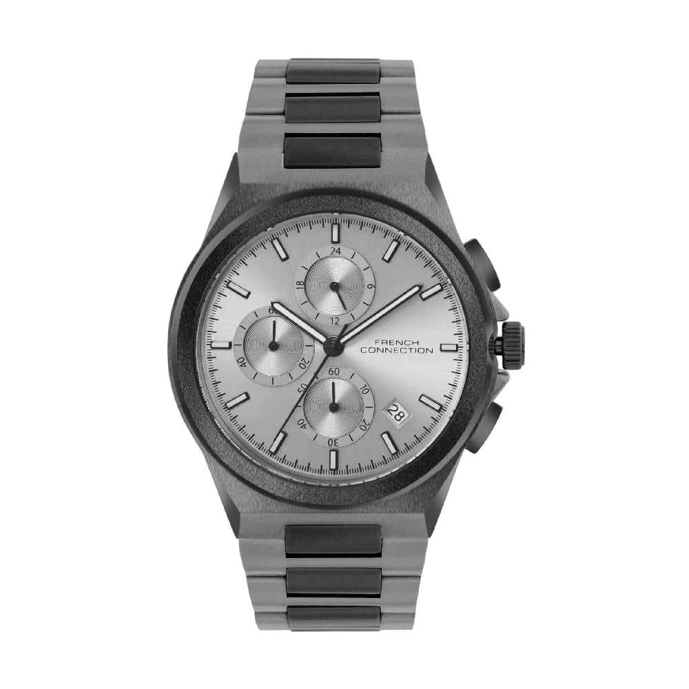 French connection Grey Round Dial Mens Mult Function Watch FCH02GNM Analog Watch - For Men FCH02GNM