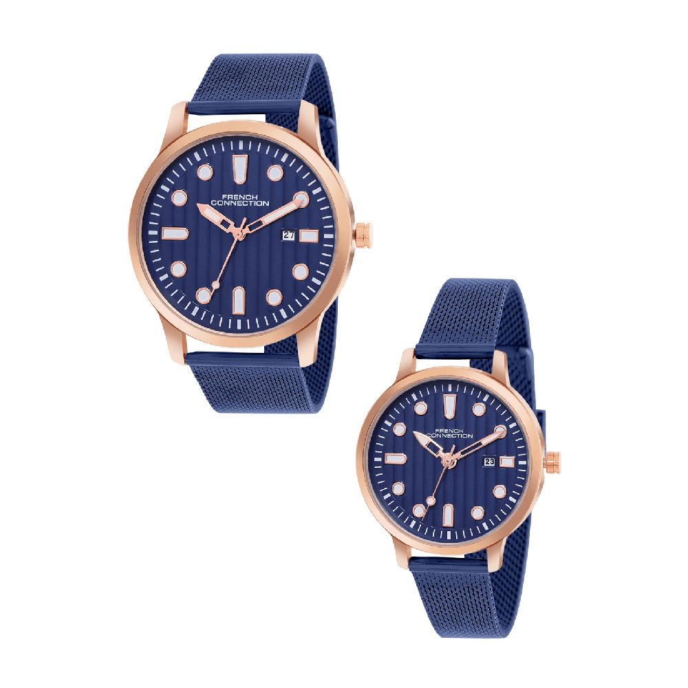 French Connection Analog Blue Dial Unisex's Watch-FCN080UM