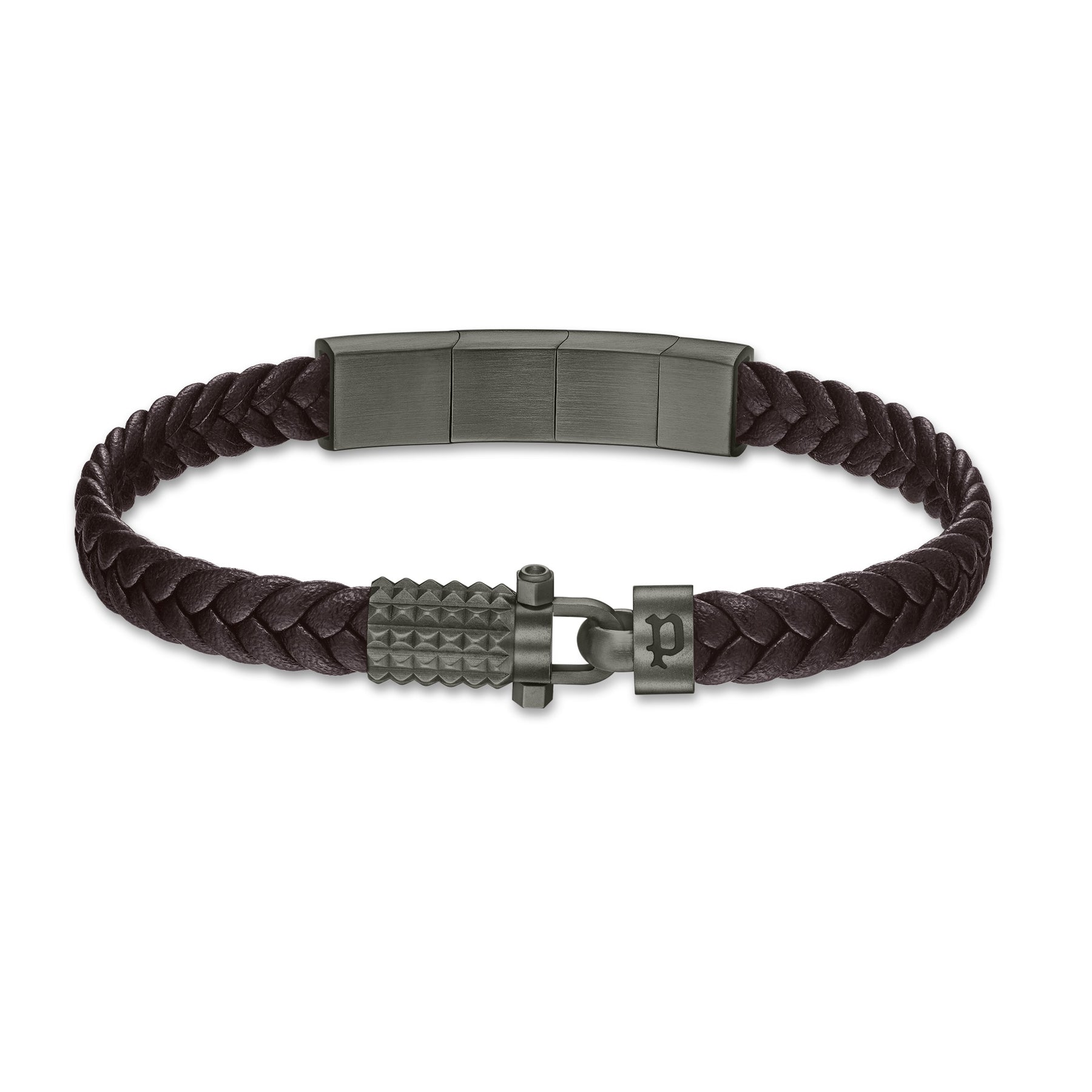 POLICE WRATH BROWN LEATHER MAGNETIC BRACELET FOR MEN - PEAGB0036603