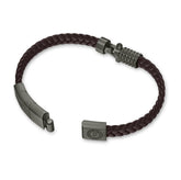 POLICE WRATH BROWN LEATHER MAGNETIC BRACELET FOR MEN - PEAGB0036603