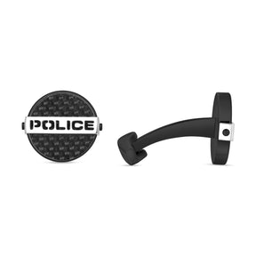 POLICE CUT GUN WITH BLACK C.FIBRE CUFFLINKS FOR MEN - PEAGC0022402