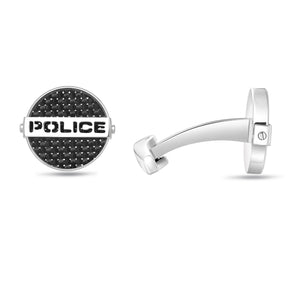 POLICE CUT FULL WITH BLACK C.FIBRE CUFFLINKS FOR MEN - PEAGC0022403