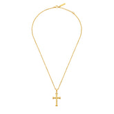 Police Tacoma Ii Polished Cross Gold Plated Necklace For Men - PEAGN0010602