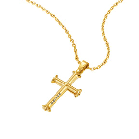 Police Tacoma Ii Polished Cross Gold Plated Necklace For Men - PEAGN0010602