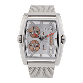 French connection Barrel Silver Tonneau Dial Mens Analogue Watch FCM02SM