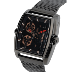 French connection Barrel Black Tonneau Dial Mens Analogue Watch FCM02BM