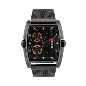 French connection Barrel Black Tonneau Dial Mens Analogue Watch FCM02BM