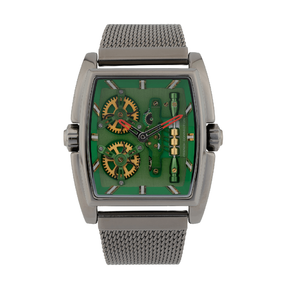 French connection Barrel Green Tonneau Dial Mens Analogue Watch FCM02GNM