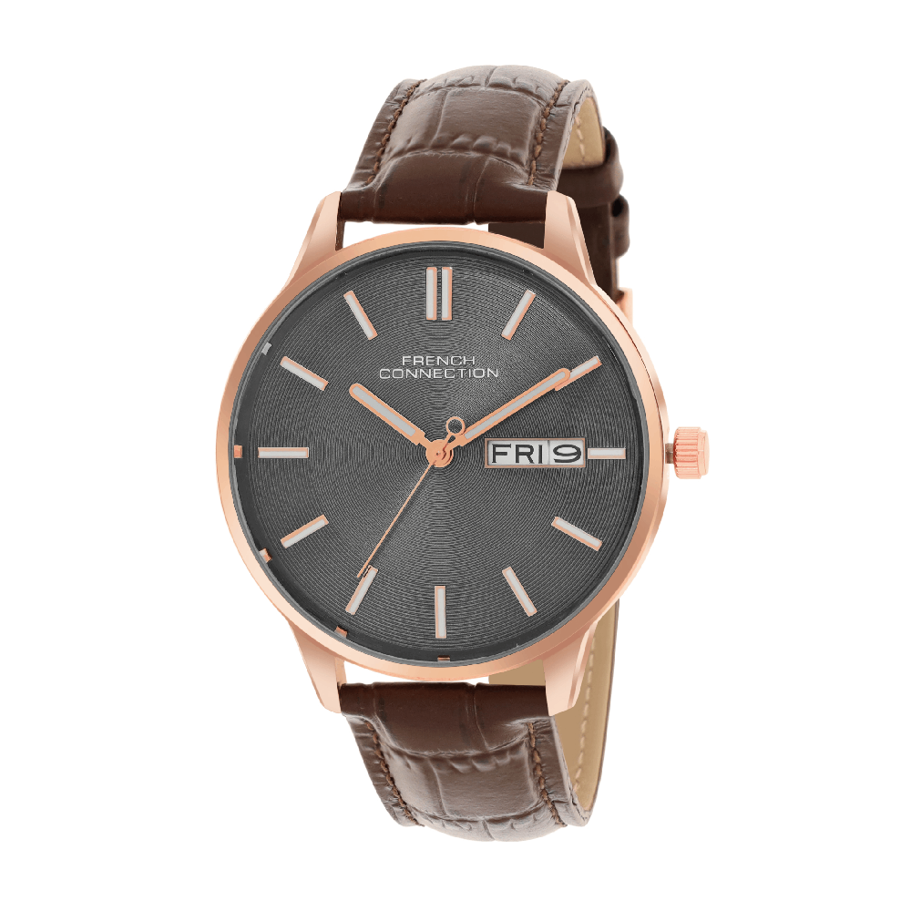 French Connection Analogue Grey Dial Men's Watch -FCN065BL