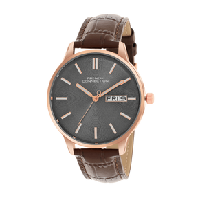 French Connection Analogue Grey Dial Men's Watch -FCN065BL