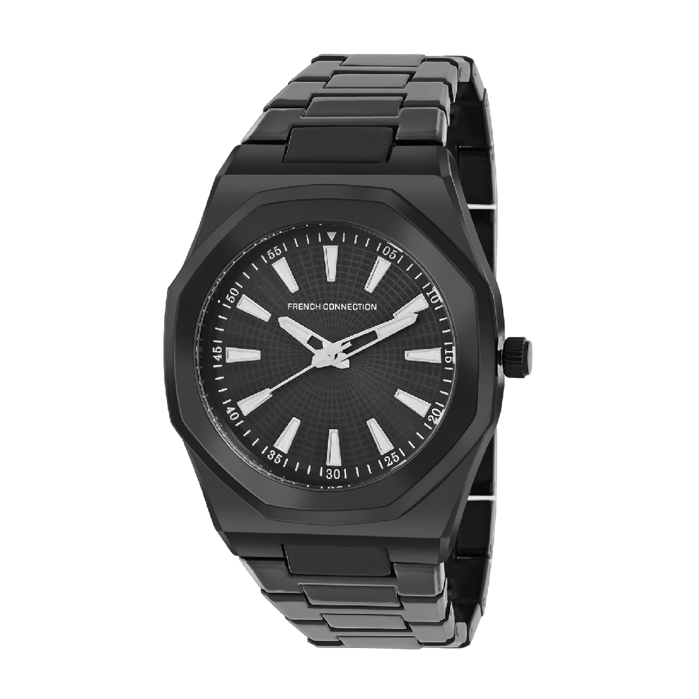 French connection Cosmos Black Round Dial Mens Analogue Watch FCS08BM