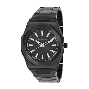 French connection Cosmos Black Round Dial Mens Analogue Watch FCS08BM