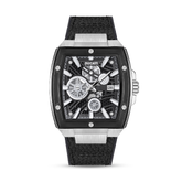 Ducati Automated Quartz Analog Watch With Black Textured Leather Strap