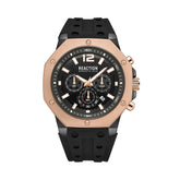 Kenneth Cole Reaction Chronograph Brown Black Silicon Strap Casual Watch for Men's - KRWGO9005902