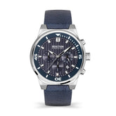 Kenneth Cole Reaction Chrono Men Blue Leather Strap Nero KRWGF2192702