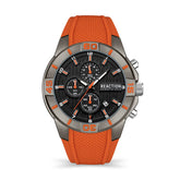 Kenneth Cole Reaction Chrono Men ORANGE Silicon Strap Milo KRWGQ2192902